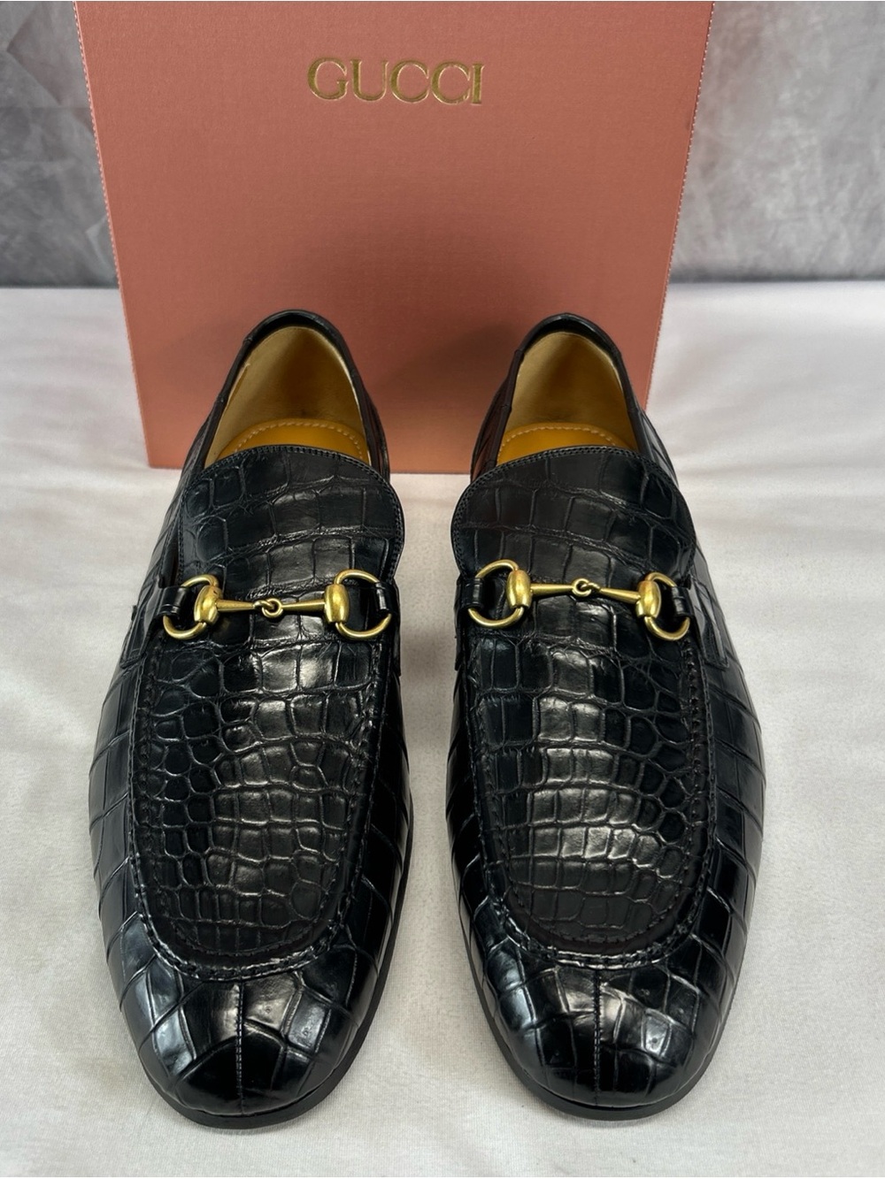 Gucci Men's Gucci Jordaan crocodile loafer